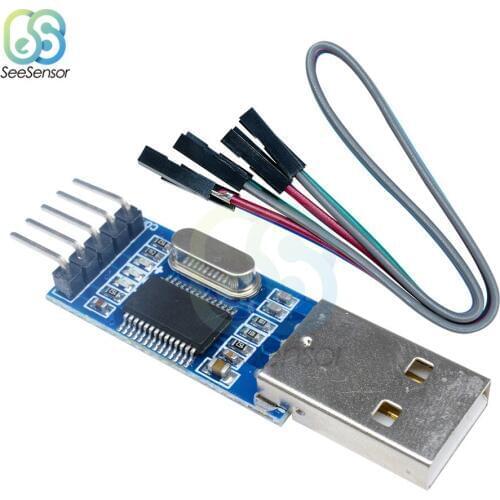 PL2303 USB to RS232 TTL Converter Adapter Download Board Module PL2303HXA Convert Serial Cable with Flexible Cover 4Pin Cable