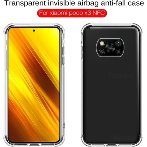 Phone case For Xiaomi Poco X3 Nfc Transparent airbag full package soft shell Protective Cover For xiaomi poco x3 nfc xiomi case