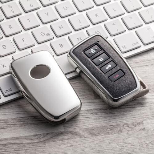 Silver key Case Shell Cover TPU Smart Soft Protective for Lexus GS RC IS ES NX RX 200 300 350