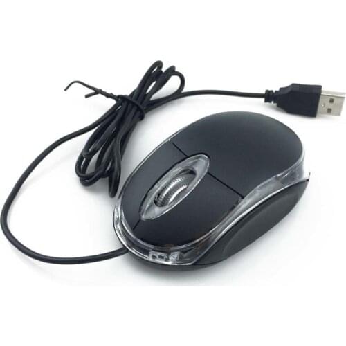 Black Mini USB Optical 3D Mouse Scroll Wheel red Light Mouse with TOMTOP Logo For PC Laptop Computer