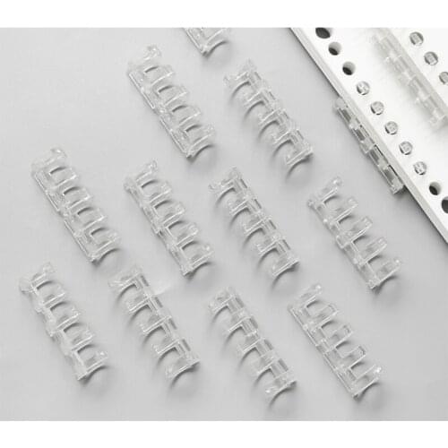 D57D 5 Ring Clear Plastic Binding Comb Aperture 0.63inch/1.6mm 80 Sheets 5-Ring Binding Comb Personalized Combination