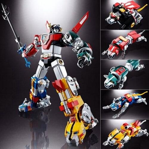 Fantasy Jewel Beast King GoLion Black Green Yellow Red Blue lion Voltron Defender of the Universe Action Figure With Box