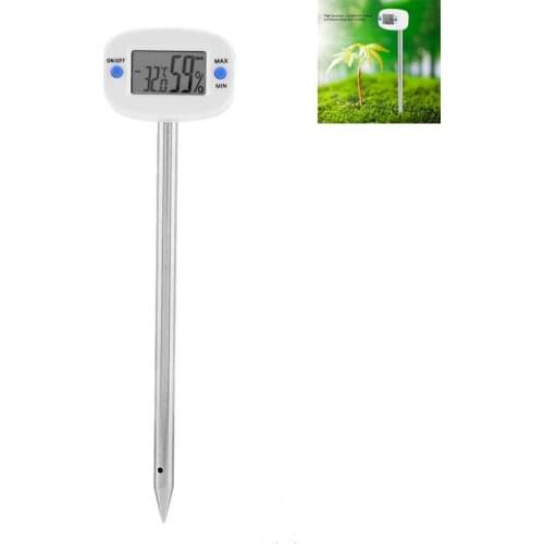 Mini Electronic Soil Temperature Moisture Meter Temperature Humidity Tester with Probe for Garden Plants Soil