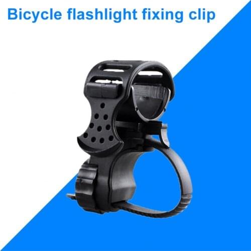 Stable Bicycle Light Mount Good Toughness ABS 360 Degree Rotatable Bike Lamp Clip Holder for Mountain Bike Headlight Pump Stand
