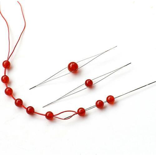 Open the Bead Needle DIY Beading Needles Supplies for Making Beads Handmade Pins Jewelry Accessories Tools 1PCS Beading Needles
