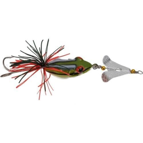 Artificial Frog Bait Fishing With Propeller Large Decoy Frog Sinking Snake Head Bait 135mm 9g Fishing Bait 2021 New