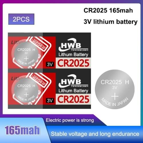 Original For maxell cr2025 Button Cell Batteries 2PCS/LOT cr 2025 3V Lithium Coin Battery For LED Lights Toys Watches
