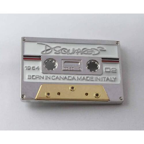 Luxury Men Belt Buckles Metal Music Magnetic Tape Belt Buckles suitable for 4cm wideth belt with continous stock