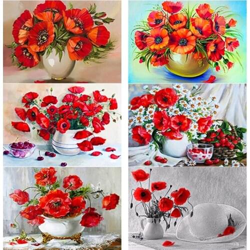 New 5D DIY Diamond Painting Flower Diamond Embroidery Scenery Rhinestones Crafts Full Square Round Drill Home Decor Art Gift
