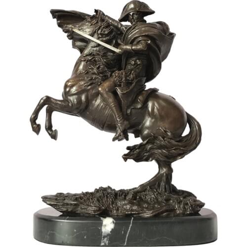 Napoleon Bonaparte Riding Bronze Statue French Famous Emperor Sculpture Collectible Figurine Art Home Decoration