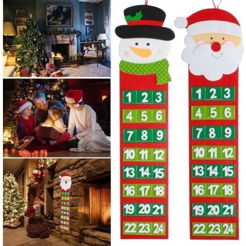Christmas Calendar Santa Claus Christmas tree Christmas Old Hairy Man Calendar Advent Countdown Calendar Wall Calendar