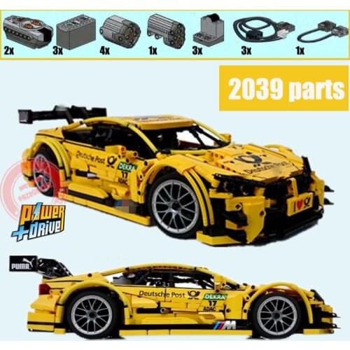 NEW MOC Technic M4 Sport Cars Vehicle RC Motor Power Function LeGINGly MOC-4142 Building Block Bricks Toy Kid Gifts