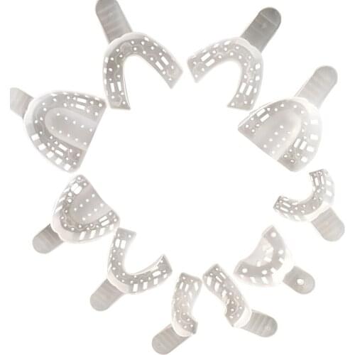 10pcs Disposable plastic impression tray denture transparent denture consumable material dental materials