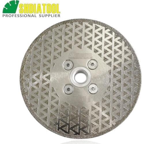 SHDIATOOL 1pc Dia 125mm M14 Electroplated Diamond Cutting And Grinding Disc With Single Grinding Side Granite & Marble Sawblade