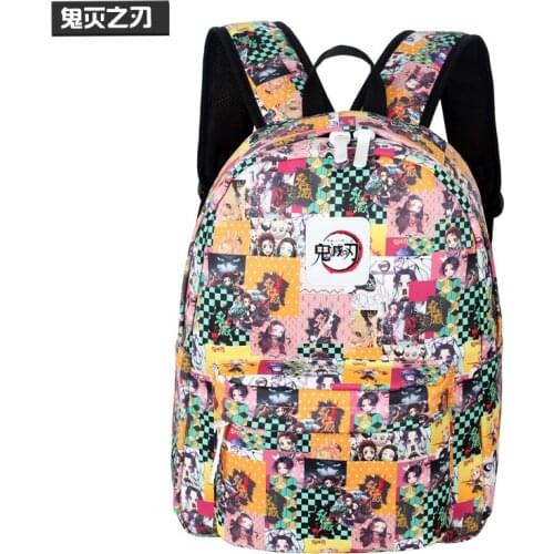 Anime Demon Slaye and Attack on Titan Cosplay Schoolbag Character Pattern Printing Bag for Students Cosplay Schoolbag