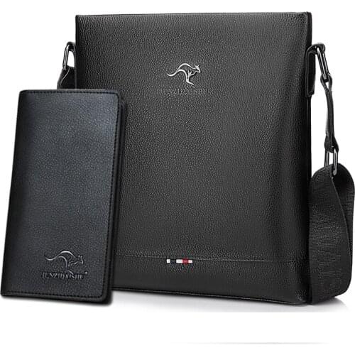 Crossbody Bags For Men Luxury Purse Pu Leather Shoulder Messenger Brand Black Clutch Business Side For Man Designer Vintage Bag
