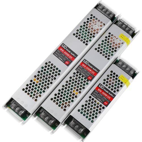 DC12V AC220V 60W 100W 150W 200W 300W Lighting Transformer LED Driver Switching Power Supply Power Adapter For LED Strip