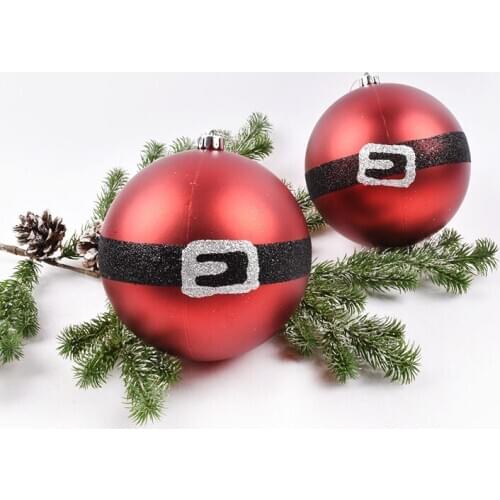 Christmas tree decoration supplies Christmas arrangement hanging ball 15CM painted belt buckle shape ball