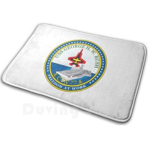 Uss George H.w. Bush Cvn-77 Carpet Mat Rug Cushion Soft Uss George H W Bush Cvn 77 Cvn 77 Cvn77 Cvn 77 Veteran Carrier