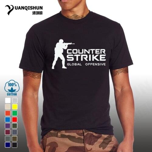 YUANQISHUN Brand Tee CS GO T Shirt Counter Strike Global Offensive CSGO TShirt Men Casual Games Team Funny T-Shirt Summer Tops