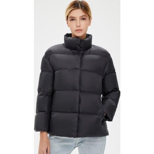 YYCZF Winter Duck Down Jacket Women Ultra Light Down Coat Casual Loose Stand-Up Collar Clothes Waterproof Windproof Warm Outwear