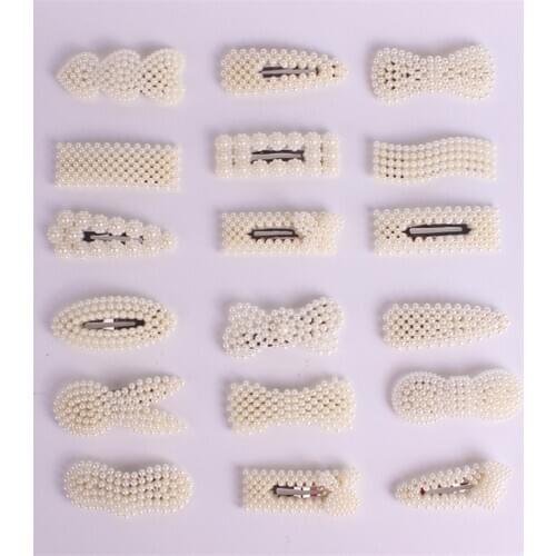 10Pcs/Lot Korean Style Women Hairpin Fashion Handmade Pearl Clip Barrette Cute Bunny Jewelry Crown Hair Accessories for Women