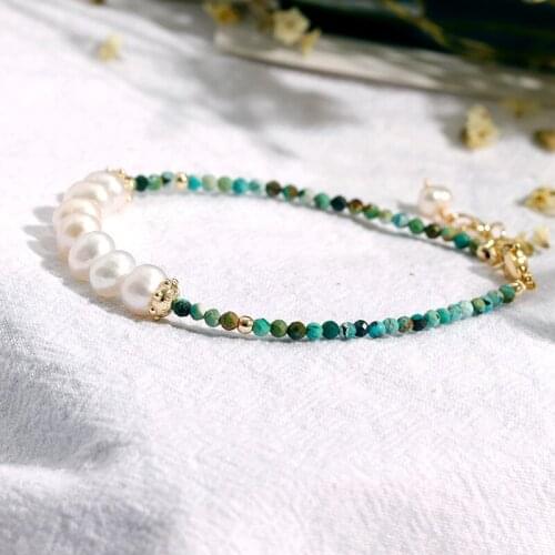 White Natural Freshwater Pearls Bracelet Mini Stone Bracelets for Women Girls Fashion Jewelry 2021 Bracelete Female YBR197