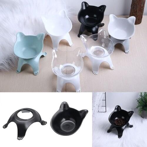 1pc Cat Food Bowl Durable Raised Stand Cat Feeding Supplies Dog Feeder Pet Supplies Accessories