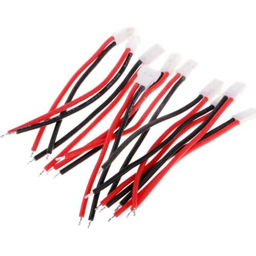 10pcs Female Plug Wire 3.7v Lipo Battery Adapter for Airplane Model