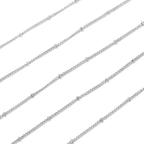 2mm width Stainless Steel Cable Chain Link in Bulk for Necklace Jewelry DIY Making