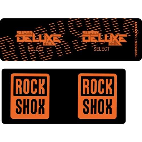 2020 RockShox SUPER DELUXE COIL SELECT Rear Suspension Protective Sticker for MTB Rear Shock Decals