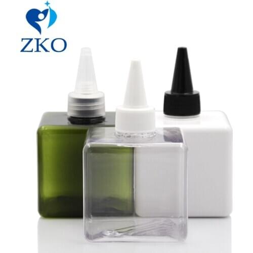 250ml PETG White/Black Nozzle Mouth Lid Lotion Container Yorker Cap Free Shipping Refillable Travel Square Scattered Bottling