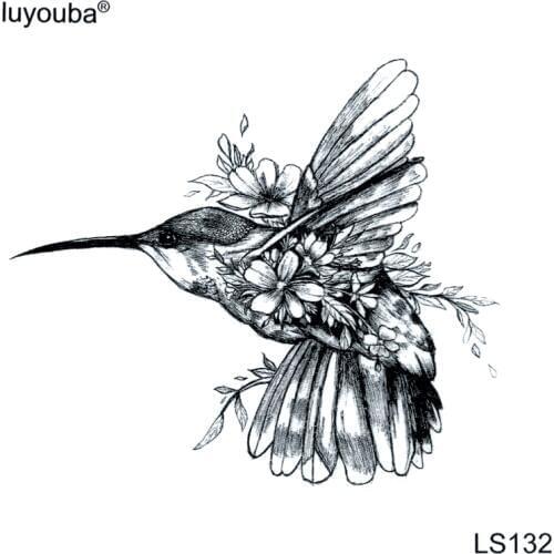 30pcs Kingfisher Waterproof Temporary tattoo Sticker Beauty Birds Fake Tattoo Tatuagem Temporary Tatoos