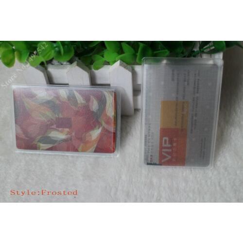 Free shipping 1000pcs transparent card holder soft plastic PVC Vertical waterproof ,OEM welcome