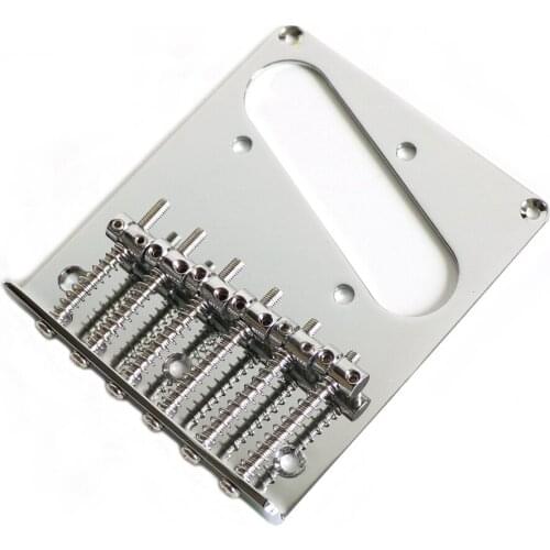 Free Shipping Chrome color 6 individual saddles Ashtray tl guitar bridge