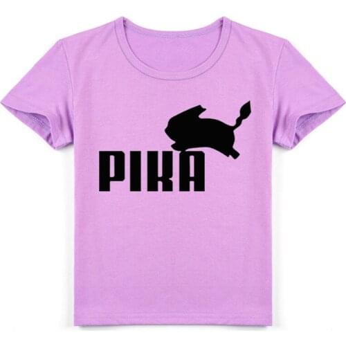 2021 New Game pokemon Printed Kids T-shirt Children Cartoon T Shirt Toddler Boys Girls Short Sleeves Anime Tshirt O-neck Tops