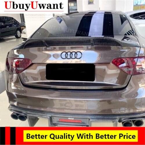 "For A5 Real Carbon Fiber Car Trunk Spoiler Wing For AUDI A5 S5 Sportback Coupe 2 Doors 2008-2016 Car Rear Lip Wing Spoiler "