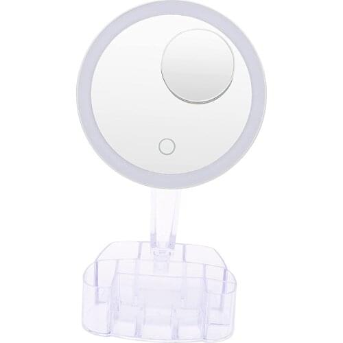 Makeup Mirrors with 26x LED Lights Lighted Cosmetic Mirror w/ Detachable 10X Magnification Light Up Mirror