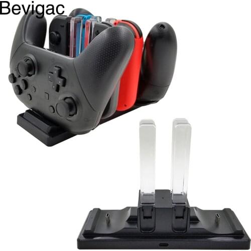 Bevigac For Nintend 6 in 1 Controller Charging Charger Dock Station Stand for Nintendo Nitendo Switch NS Joy-Con Pro Controllers
