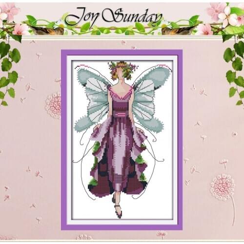 Violet Fairy Patterns Counted Cross Stitch 11CT 14CT Cross Stitch Sets Wholesale Chinese Cross-stitch Kits Embroidery Needlework