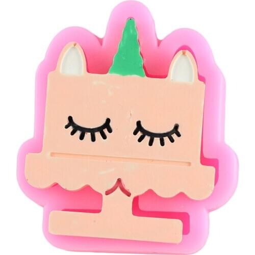 Unicorn Fondant Mold DIY Baby Birthday Cookie Baking Silicone Molds Cake Border Cake Decorating Tools Candy Clay Chocolate Mould