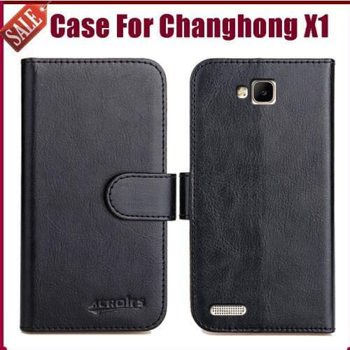 Hot! Changhong X1 Case 6" 6 Colors Flip Soft Leather Phone Wallet Cover Stand Function Case Credit Card Slots