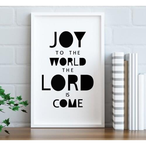 Christian Song Poster Prints Christmas Holiday Sign Decor Canvas Painting Wall Art Picture Living Room Home Decor