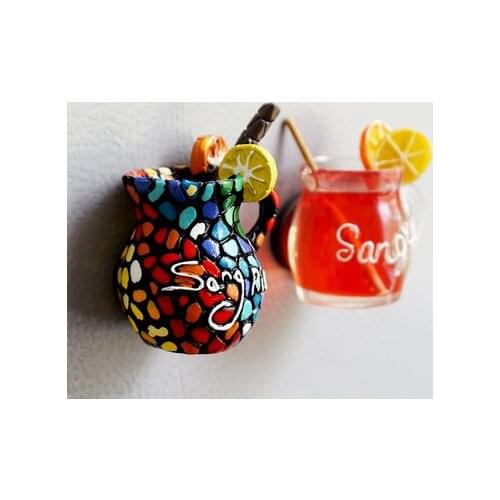 3d Mosaic cup simulation refrigerator magnet delicate fridge decoration hand make