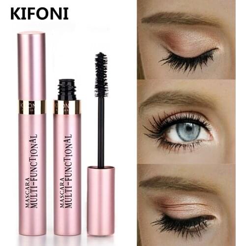 KIFONI 3D Fiber Lash Black Mascara Thick Curling Lengthening Eyelash Extension Waterproof Brush Mascara Makeup Cosmetic TSLM1