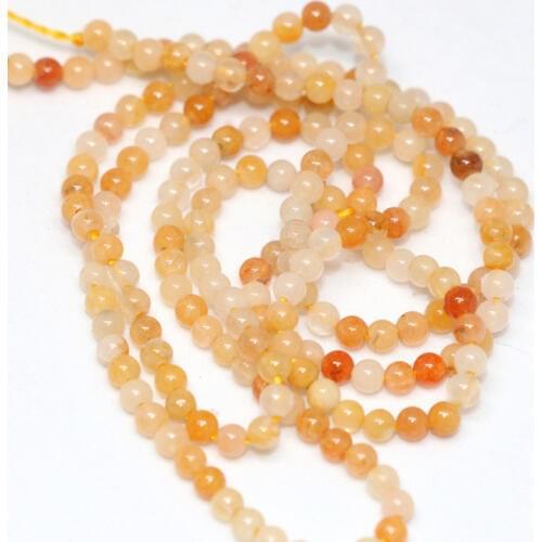 Natural yellow jades fashion stone 2mm 3mm round beads fit for diy necklace bracelet spacers accessories loose beads 15inch B400