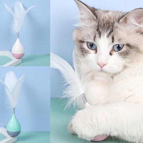 New Cat Tumbler Toy Feather Interactive Teaser Toys Durable Hot Portable Cat Educational Toys Fashion Kitten Toy Pet Supplies