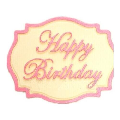 New style Free shipping fondant happy birthday silicone soap mold for fondant cake decoration mold