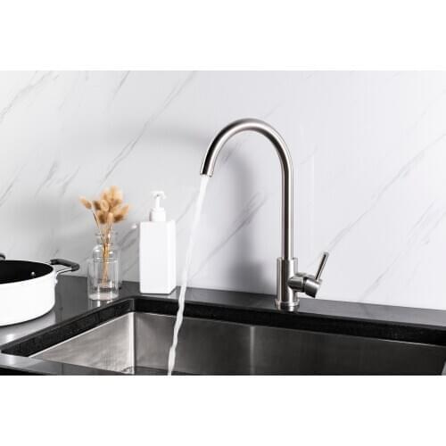 Elyn 2021 New Design Chrome Single Lever Kitchen Faucets Mixer Taps And Fixtures With Decorative Cover