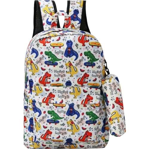 Hot Anime Unicorn Dinosaur Backpack Student School Bags Girls Bookbag with Pen Bags Cartoon Teens Girls Travel Bag Knapsack